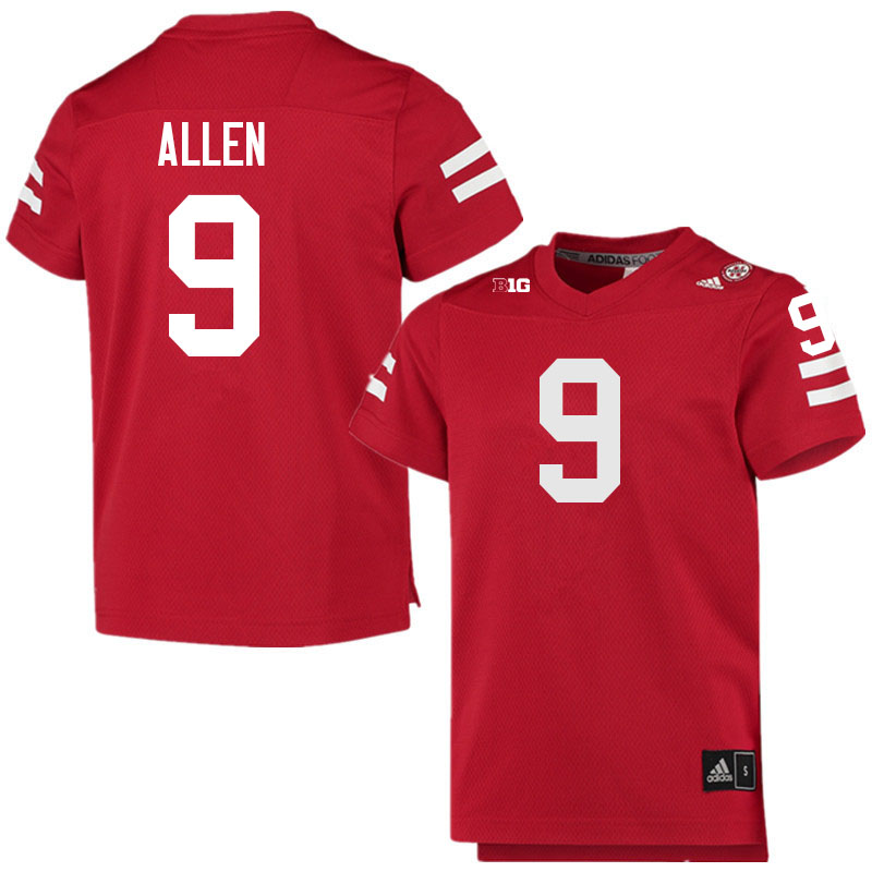 Men #9 Ajay Allen Nebraska Cornhuskers College Football Jerseys Sale-Scarlet